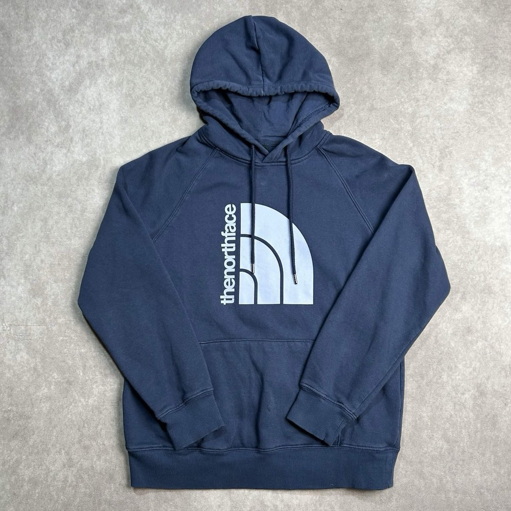 The North Face Women's Blue Graphic Print Long Sleeve Pullover Hoodie Size S